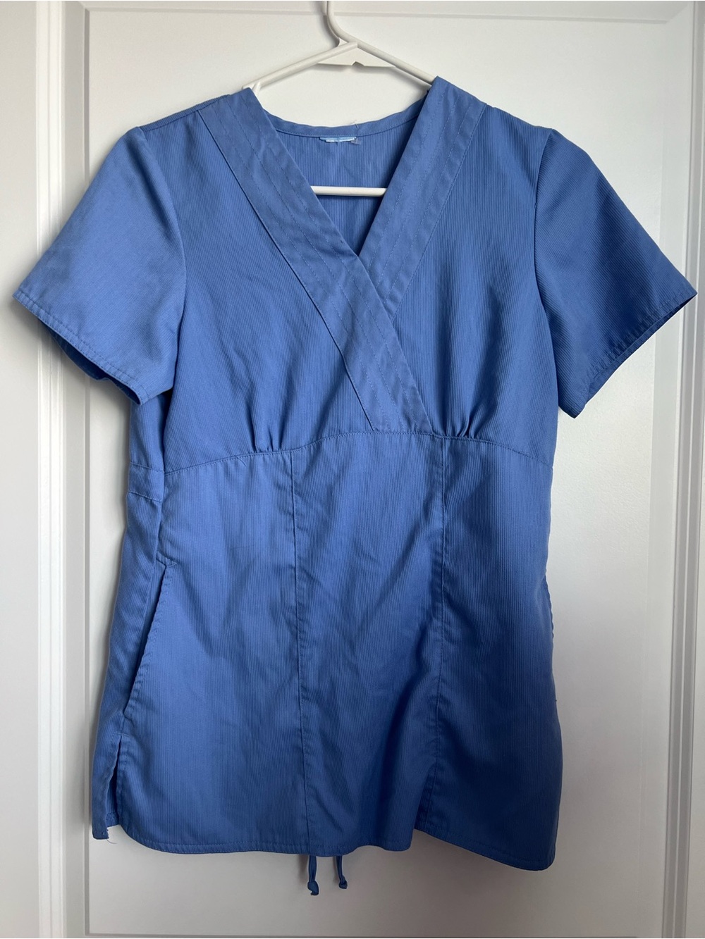 Light Blue V-Neck Medical Scrub Top